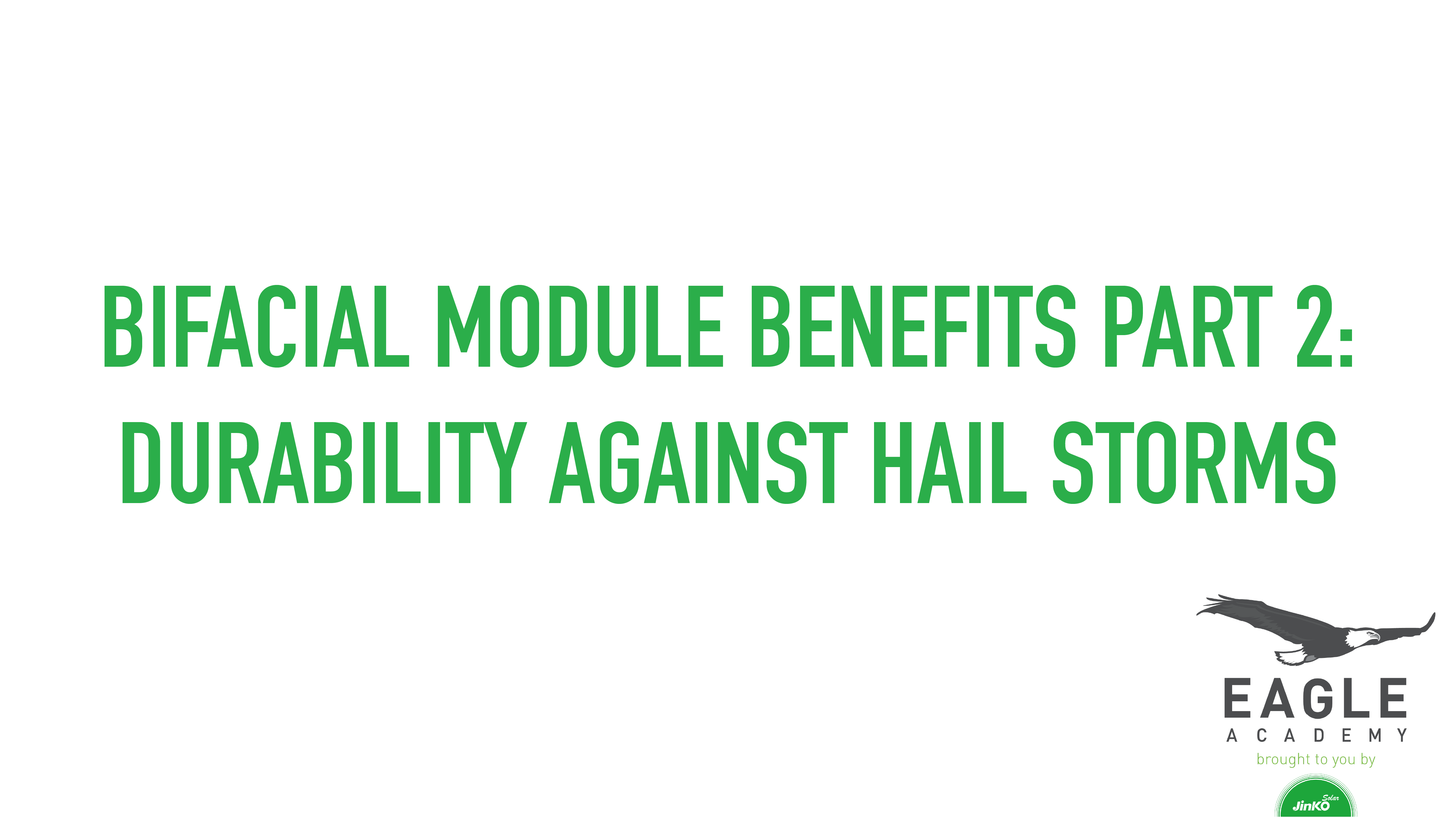 Bifacial Module Benefits Part 2: Durability Against Hail Storms